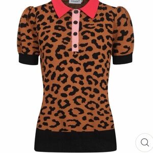 NWT Vintage Style Leopard Print top